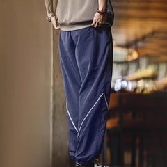 Threebooy Gym Running Casual Y2k Pants Summer American Contrast Color Training Pants Sports Loose Silhouette Thin Leg Casual Pants Men