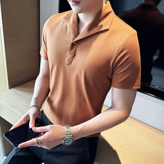 Threebooy Men's Summer Leisure Fashion Polo Shirts/Male Slim Fit High Quality Lapel Short Sleeve Polo Shirts Hombre S-4XL