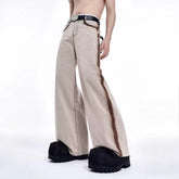 Threebooy Mens Jeans Wilderness Striped Contrast Color Casual Pants Streetwear Fashion Youth Campus Straight Pants Men'S Clothing 2025 New