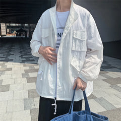 Threebooy Uv Clothes Ice Silk Men Sunscreen Shirt Sunblock Summer Windbreaker Men's Skin Coats Jackets Clothing