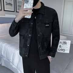 Threebooy Slim Fit Male Coats Short Trendy Joker Casual Deals Aesthetic Vintage Men's Cargo Jackets Clothes
