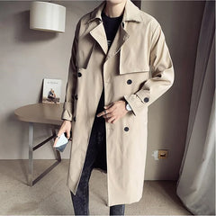 Threebooy Clothing Men's Spring High Quality Business Trench Coats/Male Slim Fit Long Casual Windbreaker Jackets S-5XL