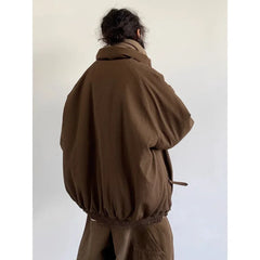 Threebooy Retro corduroy cotton jacket men's winter thick loose warm cotton coat cotton jacket