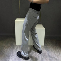 Threebooy Mens Trousers British Elegant Casual Pants Autumn Fashion Temperament Versatile Business Commuting Straight Pants Men'S Clothing