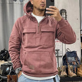 Threebooy Vintage Men Hoodie Sweatshirt Street Man Clothing Men's Oversized Hooded Pullover Male Retro Harajuku Solid Color Hoody