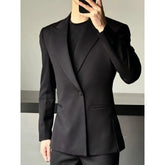 Threebooy High-End Black Trousers Unisex Elegant New Business Casual Pants Suit Set For Wedding Groom Business Prom