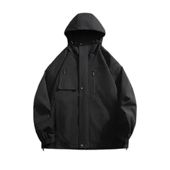 Threebooy Men's Korean Style Clothes Original Clothing Hooded Jackets Man Hoodie Coats Models 2024 Outerwear Loose Fitting Spring