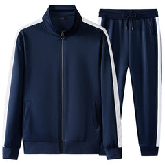 Threebooy New Men's Youth Spring Autumn Zip Up Jacket Tracksuit 2Pcs Sets Casual Loose Korean Fashion Sportswear Streetwear Outfits Trendy