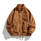 Threebooy Autumn and Spring New Fashion Trend American Vintage Workwear Jacket Men's Casual Loose Sports High Quality Plus Size Outerwear