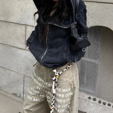 Threebooy Washed Vintage American Hooded Open Cardigan Sweatshirt Loose Casual Streetwear Men's Style Versatile INS Jacket