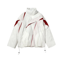 Threebooy 90s 00s Fashion Streetwear American Cotton Jacket Men's Winter New High Street Thick Warm Loose Cotton Jacket