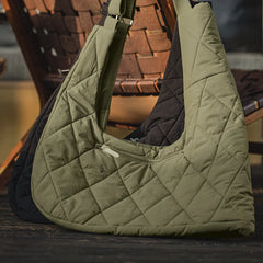 Threebooy Men's Quilted Vest Bag Large-capacity Crossbody Cotton Bag Outdoor Multifunctional Padded Vest Heated Sleeveless Jacket