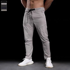 Threebooy Summer Men Running Pants loose Straight Training Trousers Jogging Fitness Gym outdoors Zipper pocket Streetwears Sport