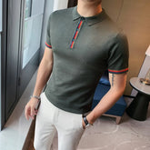 Threebooy Men Solid Color Polo Shirts Summer Men Clothing Lapel Neck Shirt British Fashion Pure Cotton POLO Shirts Tops 4 Color S-3XL