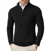 Threebooy Men's Quarter Zip Up Sweaters Slim Fit Lightweight Mock Neck Pullover Casual Sweaters Half Turtleneck Knitted Outdoor Streetwear