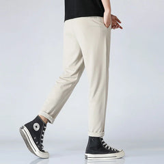 Threebooy Men's Leisure Sports Straight Casual Pants Knitted Hip Hop Style Joggers Sweatpants Fashion Trend Homme Trousers S-3XL