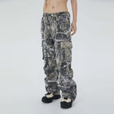 Threebooy Overalls Camouflage Y2K Fashion Baggy Flare Jeans Cargo Pants Men Clothing Straight Women Wide Leg Long Trousers Pantalones