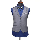Threebooy Suit Collar Men's Suit Vest Men's Vest Trendy Business Lapel Vest Without Ironing Slim Professional Suit Horse Clip