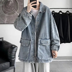 Threebooy Black Vintage Cashew Flower Jackets Men Spring and Autumn Women's Men's Clothing Coat Harajuku Streetwear Trendyol Fashion Coat