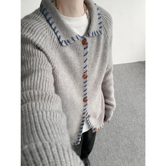 Casual collar knitted sweater men 2025 Winter Newly designed cardigan sweater Daily casual sweater jacket fashion Korean men's