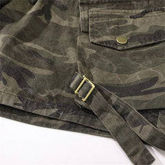 Threebooy Vintage Camouflage Casual Shorts Men Streetwear Hip Hop Knee Length Pants 2025 Summer New Harajuku Big Pockets Cargo Camo Shorts