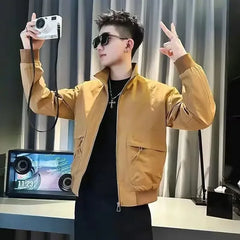 Threebooy Spring Autumn New In Men's Cargo Jackets Y2k Stylish Cheap Clothes Offer Joker Sale Luxury Designer Casual Aesthetic Male Coats