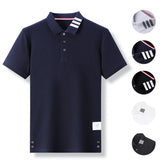 Threebooy High End Brand 100% Cotton Polo Shirt Men's Short Sleeved Summer New Classic T-shirt Men's Pure Color Breathable Korean M-4XL