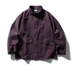 Threebooy Vintage Large Pockets Cargo Jackets Mens Streetwear Punk Y2k Casual Coats Harajuku Loose Hip Hop Japan Style Jackets Male