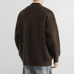 Threebooy American Retro Cardigan Coats Light Luxury Knitted Long Sleeve Men Sweater Jackets Winter Leisure Premium Quality Knitwear M-3XL