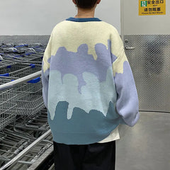 Threebooy Sweater Y2K With Hearts Harajuku Fashion Men's Clothes Winter Trend Women's Print Oversize Korean Knit Hip Hop Clothing Sweater