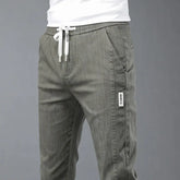 Threebooy Streetwear Fashion Men Baggy Jeans Korean Solid Straight Pants Spring Autumn Elastic Band Pockets Casual Male Clothes Trousers