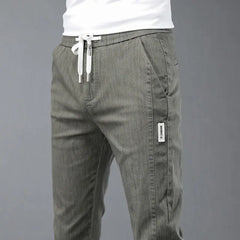 Threebooy Streetwear Fashion Men Baggy Jeans Korean Solid Straight Pants Spring Autumn Elastic Band Pockets Casual Male Clothes Trousers