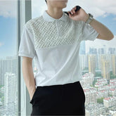 Threebooy Summer New Polo Shirt Men Short-Sleeved Casual Slim Solid Color Polo Shirt outdoor leisure POLO Shirt Plus Size S-3XL
