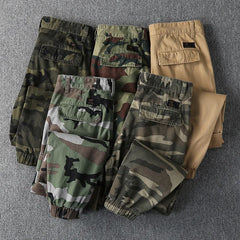 Threebooy Mens Fashion Sports Hiking Cargo Pants Camouflage Overalls Joggers Sweatpants Casual Tapered Track Pants Men's Loose Trousers
