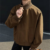 Threebooy New Spring Autumn Men's Bomber Jackets solid Casual Male Outwear Windbreaker Jacket Mens Zipper Baseball Uniform Coats Clothing