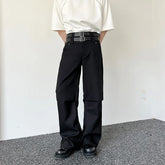 Threebooy Fashion Korean Summer New Casual Solid Color Slim Double Waist Suit Pants For Male All-match Simple Straight Trousers