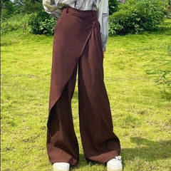 Threebooy 90s Streetwear Starboy Y2K Casual Retro Loose Neutral Retro Patchwork Design Floor Length Suit Pants Men