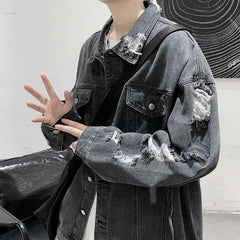 Threebooy Spring Jackets Men's Spring and Autumn Men's Clothing Coat Harajuku Streetwear Trendyol Fashion Coats cowboy Coat