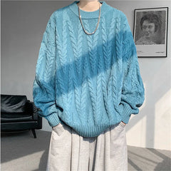 Threebooy Autumn Winter New Men's Knitted Sweater Solid Color O-Neck Loose Casual Pullovers Men Knit Streetwear Fashion Couple Sweaters