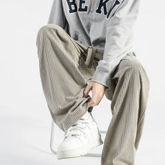 Threebooy Y2k Harajuku Corduroy Baggy Sweatpants Harem Pants Men Korean Fashions Wide Leg Pants Japanese Streetwear Joggers Pants
