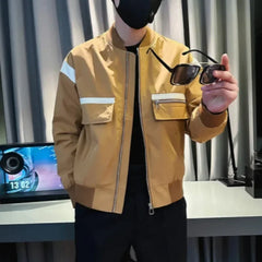 Threebooy Slim Fit Men's Cargo Jackets High Quality Male Coats Korean Reviews Many Aesthetic Fast Delvery Luxury Designer Casual Stylish