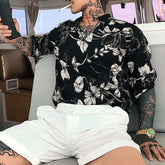 Threebooy Men Fashion Clothing 2024 Summer High Quality Floral Retro Casual Hawaiian Flower Shirt Slim Fit Beach Short Sleeve Shirt Unisex