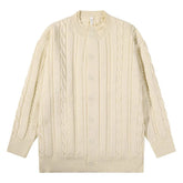 Threebooy Korean Fashion Men Cardigan Light Luxury Knitted O Neck Long Sleeve Sweater Coat Autumn Premium Quality Jacquard Knitwear M-3XL