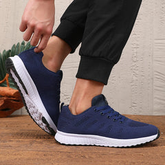 Threebooy Lightweight Men's Casual Shoes Breathable Comfortable Men's Casual Sneakers New Outdoor Anti Slip Walking Shoes Sizes 36-44