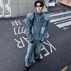 Threebooy Men's Modern Denim 2-Piece Set