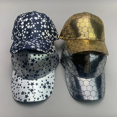 Threebooy Shiny Letter Trend Star Men Women Baseball Hats Cotton Classic Breathable Streetwear Reflective Fashion Sport Hip Hop Caps