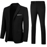 Threebooy Men Suits Set 2 Pieces One Button For Wedding Elegant Slim Fit Blazers Formal Outfit Fashion Classic Full