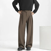 Threebooy Men's Light Luxury Naples Slim-fit Suit Pants Casual Japanese Retro Premium Quality Elegant Popular Leisure Trousers 2026 Spring