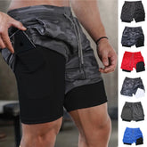 Threebooy Men's Multi-Pocket Shorts Fitness Sports Shorts Casual Beach Workout Lined Tight Shorts Daily Style
