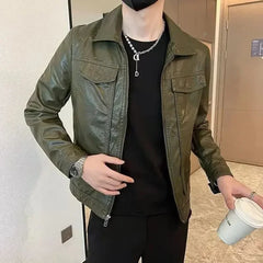 Threebooy Men's Suit Jackets Slim Fit Cropped Short Thin Coat Trendy Elegant Handsome Original Male Blazer High Quality Single Models